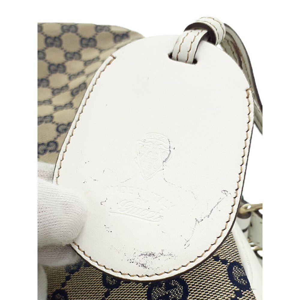 Gucci GG leather Heritage white shoulder canvas bag - Picture 8 of 9